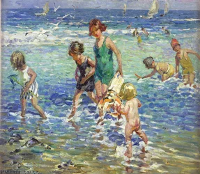 Bagnanti di mare (olio su tela)