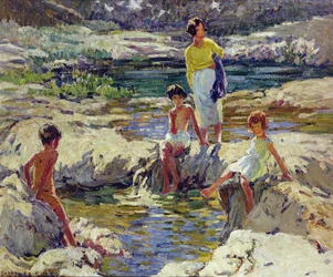 La piscina di roccia (olio su tela)