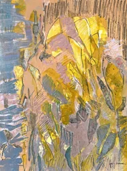 Paesaggio astratto dorato
