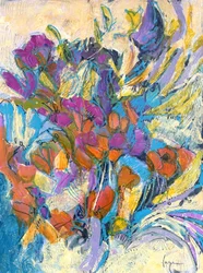Fiori astratti dai colori vivaci