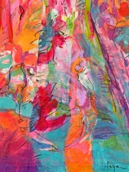 Fiori astratti dai colori vivaci