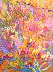 Fiori astratti dai colori vivaci