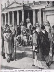 San Gregorio e gli schiavi inglesi, illustrazione da 