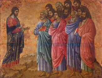 Apparizione di Cristo sul monte in Galilea (dettaglio)