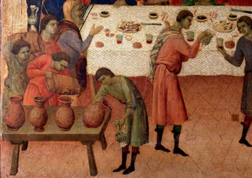 Le nozze di Cana (dettaglio, retro dell