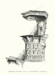 Pulpito Intagliato nella Chiesa di San Michele