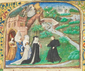Pagina da "La Belle Dame Sans Merci" di Alain Chartier, Parigi, inizio XV secolo
