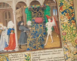 Pagina da "La Belle Dame Sans Merci" di Alain Chartier, Parigi, inizio XV secolo