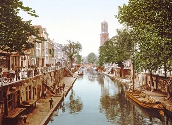 Veduta del Oudegracht a Utrecht