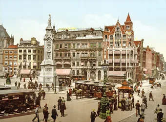 Veduta di Piazza Dam ad Amsterdam