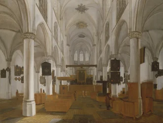Interno della Chiesa di Santa Gertrude a Bergen Op Zoom, c.1650
