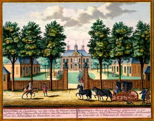 Casa del Piacere di Bekenstein, da Het Zeganpralent Kennemerlant di Hendrick de Leth e Matthias Brouerius Van Nidek, pubblicato c.1700-30