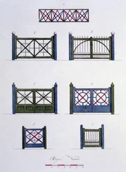 Design dal Magazine of Garden Gems di G. van Laar, pubblicato nel 1802