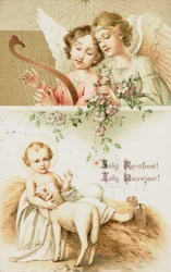 Biglietto di Natale olandese (litografia a colori)