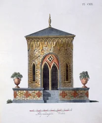 Decorazioni da giardino, da Magazine of Garden Gems di G. van Laar, pubblicato nel 1802
