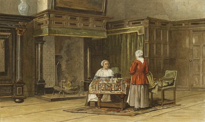Interno di una casa olandese, prima metà del XVII secolo