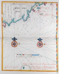 Mappa di una piccola parte della costa della Cina