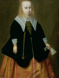 Ritratto di una giovane ragazza, Scuola Frisone, 1644