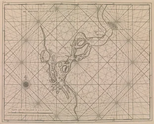 Approccio fluviale a Surat, c.1726