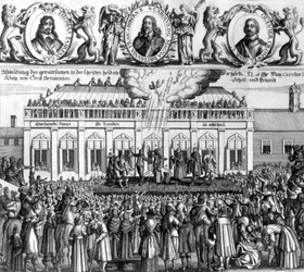 La decapitazione del re Carlo I (1600-49), 1649