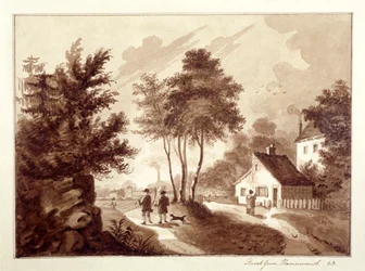 Veduta di Brook Green, Hammersmith, Londra