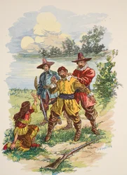 Fu afferrato per il colletto, illustrazione da 