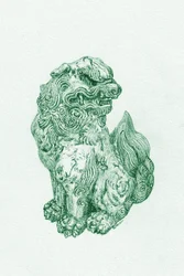 Guardiano Foo Dog verde