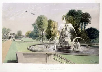 Fontana di San Giorgio e il Drago, Holkham, pub. da Thomas McLean