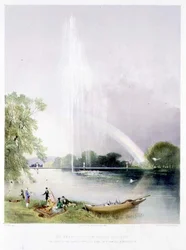 La grande fontana, Enville Gardens, pub. da Thomas McLean