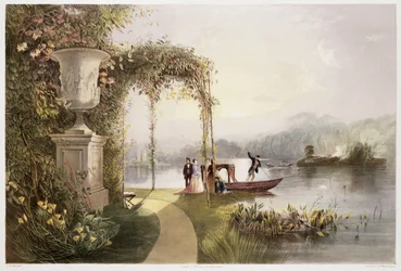 Il lago, giardini di Trentham Hall, da 