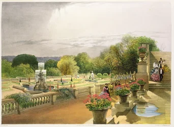 Il Parterre, Harewood House vicino a Leeds, pub. da Thomas McLean