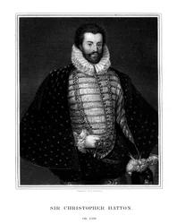 Sir Christopher Hatton, politico inglese, 1827