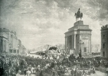 Il funerale del Duca di Wellington passando per Apsley House, 18 novembre 1852