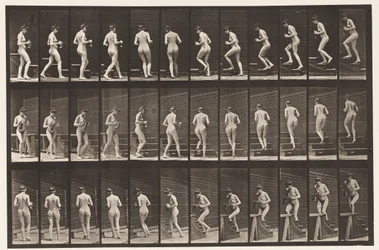 Girarsi e salire le scale, brocca e bicchiere in mano, 1872-1885