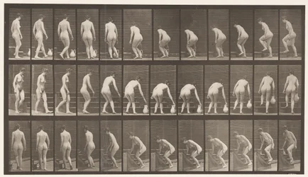 Girarsi per salire le scale, piegarsi, sollevare una brocca, 1872-1885