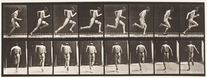 Piatto 61. Correndo a tutta velocità (azione imperfetta, scarpe)