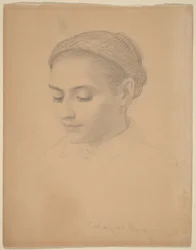 Testa di giovane donna