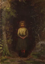 Sul Pendio (recto); Ragazza nel Bosco (verso)