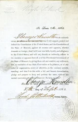 Giuramento di fedeltà di Ebenezer Knowlton del Missouri, Contea di St. Louis