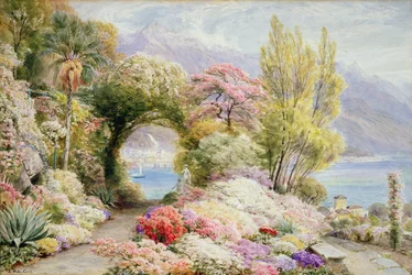 Fiume Latte dalle alture di Serbelloni, Lago di Como