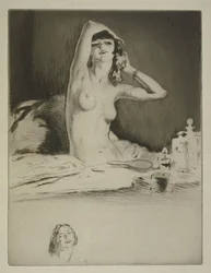 Una donna alla sua toilette, illustrazione per 