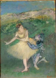 Arlequin et Colombine (olio su tavola)