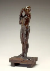 Ballerina che aggiusta la spallina del corpetto, 1880-1890