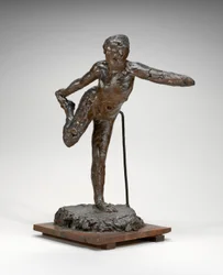 Ballerina che tiene il piede destro nella mano destra, c.1900-1911
