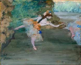 Ballerina sul palco, ca. 1877