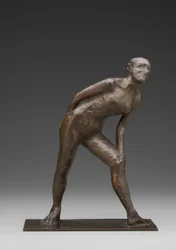 Ballerina che si strofina il ginocchio, conosciuta come Ballerina nel ruolo di Arlecchino (bronzo)