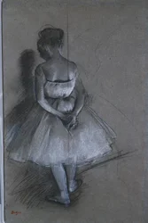 Ballerina in piedi con le mani incrociate dietro la schiena, 1874
