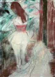 Ballerina che si veste