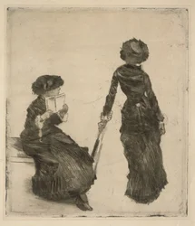La pittrice Mary Cassatt al Louvre, collezione di antichità