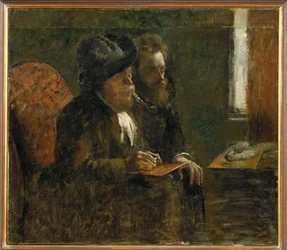 Doppio ritratto di Marcellino Desboutin e Ludovic Lepic (olio su tela)